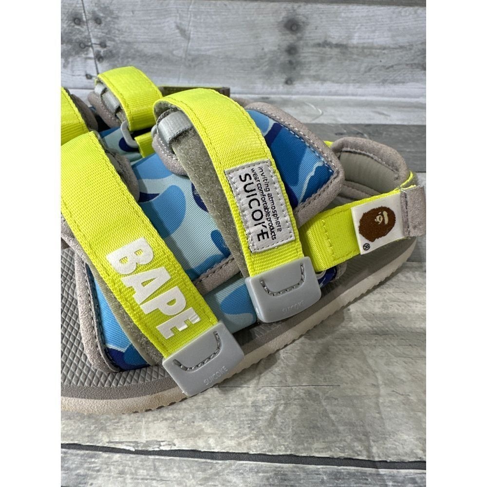 BAPE‎ x Suicoke Neon Camo Sandals Summer Beach Outdoor Sz US 13K - Picture 8 of 8